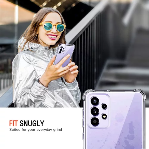 Techsuit - Shockproof Átlátszó Ütésálló Szilikon tok - Samsung Galaxy A52 4G / A52 5G / A52s 5G - Átlátszó