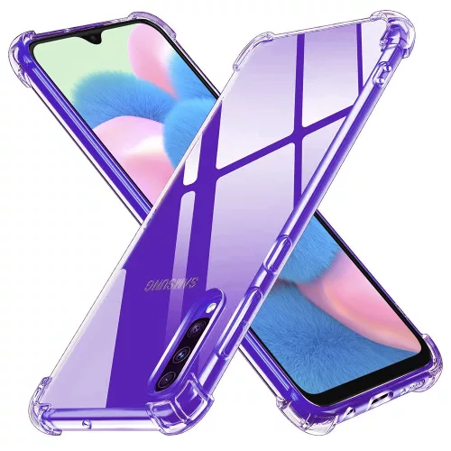 Techsuit - Shockproof Átlátszó Ütésálló Szilikon tok - Samsung Galaxy A30s / A50 / A50s - Átlátszó