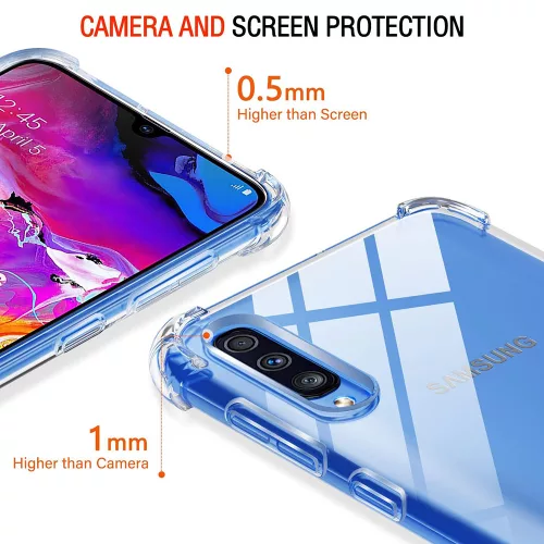 Techsuit - Shockproof Átlátszó Ütésálló Szilikon tok - Samsung Galaxy A30s / A50 / A50s - Átlátszó