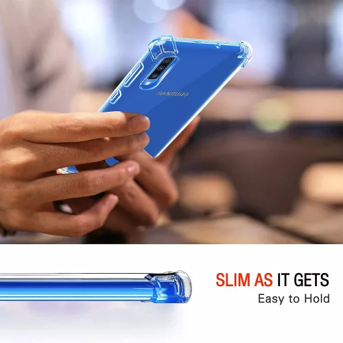 Techsuit - Shockproof Átlátszó Ütésálló Szilikon tok - Samsung Galaxy A30s / A50 / A50s - Átlátszó