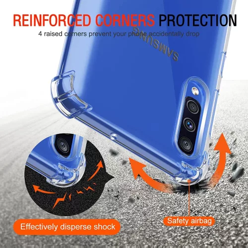 Techsuit - Shockproof Átlátszó Ütésálló Szilikon tok - Samsung Galaxy A30s / A50 / A50s - Átlátszó