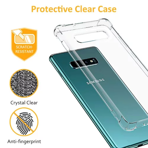 Techsuit - Shockproof Átlátszó Ütésálló Szilikon tok - Samsung Galaxy S10e - Átlátszó