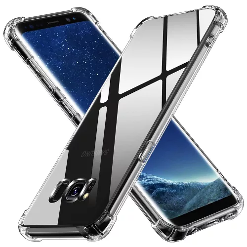 Techsuit - Shockproof Átlátszó Ütésálló Szilikon tok - Samsung Galaxy S8 Plus - Átlátszó