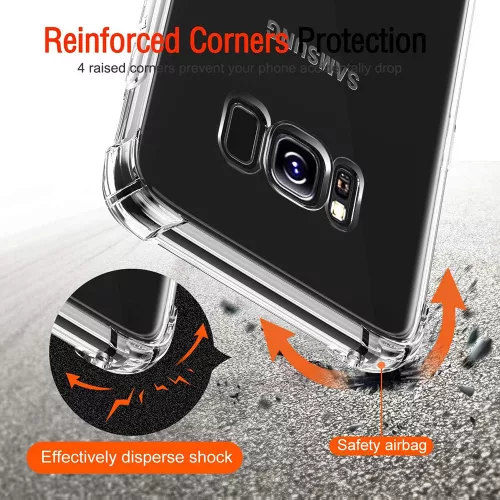 Techsuit - Shockproof Átlátszó Ütésálló Szilikon tok - Samsung Galaxy S8 Plus - Átlátszó