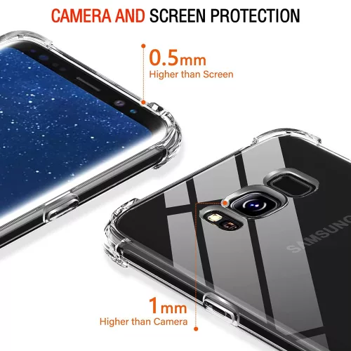 Techsuit - Shockproof Átlátszó Ütésálló Szilikon tok - Samsung Galaxy S8 Plus - Átlátszó