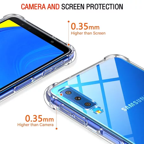 Techsuit - Shockproof Átlátszó Ütésálló Szilikon tok - Samsung Galaxy A7 2018 - Átlátszó