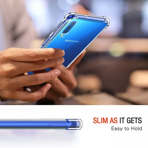Techsuit - Shockproof Átlátszó Ütésálló Szilikon tok - Samsung Galaxy A7 2018 - Átlátszó