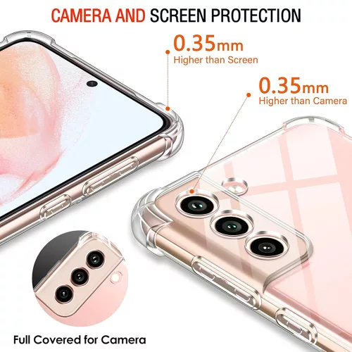 Techsuit - Shockproof Átlátszó Ütésálló Szilikon tok - Samsung Galaxy S22 5G - Átlátszó