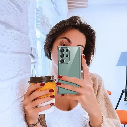 Techsuit - Shockproof Átlátszó Ütésálló Szilikon tok - Samsung Galaxy S22 Ultra 5G - Átlátszó