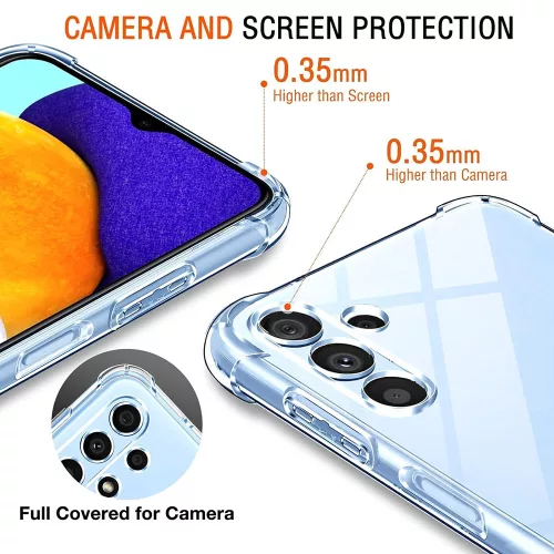 Techsuit - Shockproof Átlátszó Ütésálló Szilikon tok - Samsung Galaxy A13 5G / A04S - Átlátszó