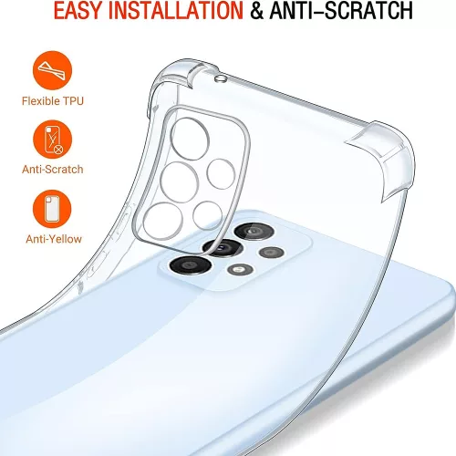 Techsuit - Shockproof Átlátszó Ütésálló Szilikon tok - Samsung Galaxy A53 5G - Átlátszó