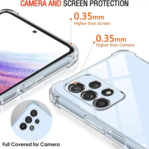 Techsuit - Shockproof Átlátszó Ütésálló Szilikon tok - Samsung Galaxy A53 5G - Átlátszó