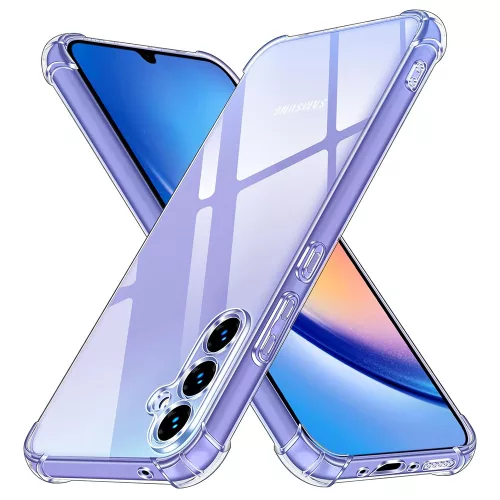 Techsuit - Shockproof Átlátszó Ütésálló Szilikon tok - Samsung Galaxy A34 5G - Átlátszó