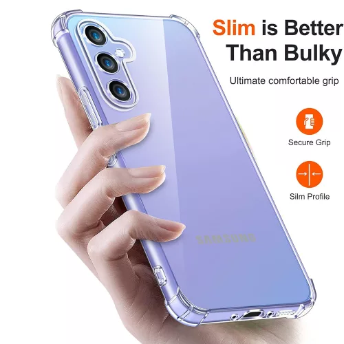 Techsuit - Shockproof Átlátszó Ütésálló Szilikon tok - Samsung Galaxy A15 4G / A15 5G - Átlátszó