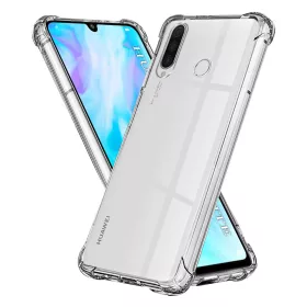   Techsuit - Shockproof Átlátszó Ütésálló Szilikon tok - Huawei P30 Lite / P30 Lite New Edition - Átlátszó