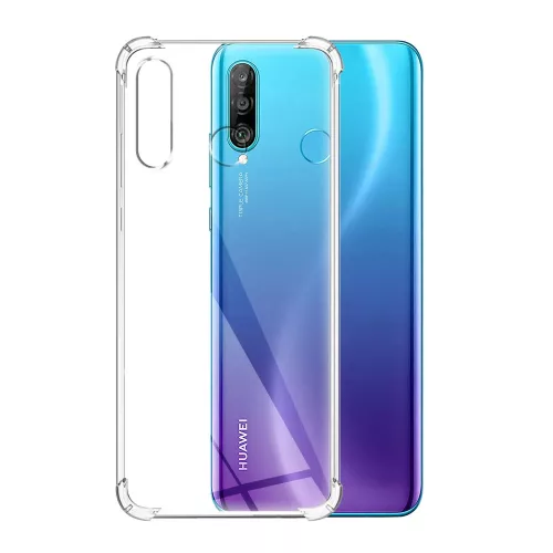 Techsuit - Shockproof Átlátszó Ütésálló Szilikon tok - Huawei P30 Lite / P30 Lite New Edition - Átlátszó