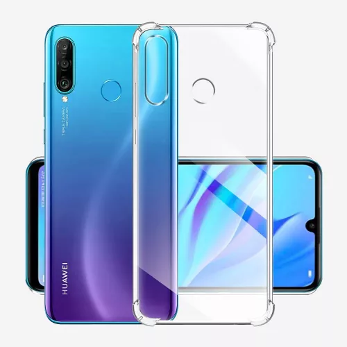Techsuit - Shockproof Átlátszó Ütésálló Szilikon tok - Huawei P30 Lite / P30 Lite New Edition - Átlátszó