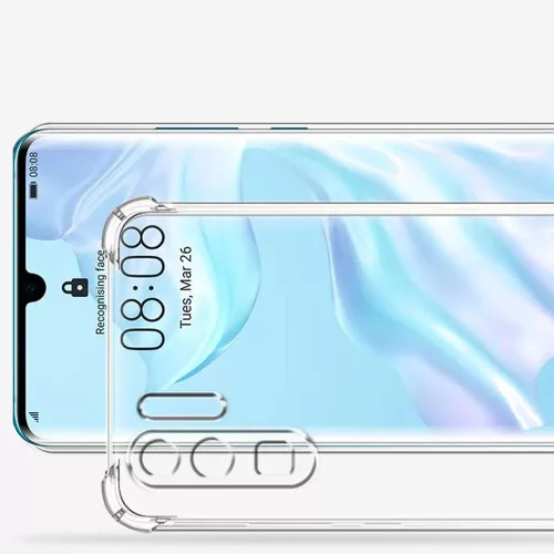 Techsuit - Shockproof Átlátszó Ütésálló Szilikon tok - Huawei P30 Pro / P30 Pro New Edition - Átlátszó