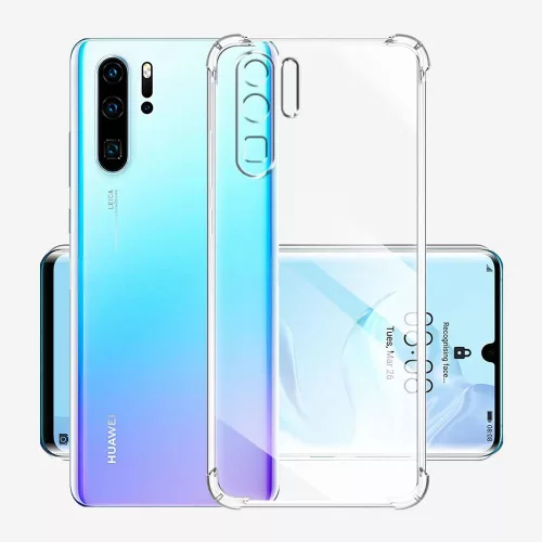 Techsuit - Shockproof Átlátszó Ütésálló Szilikon tok - Huawei P30 Pro / P30 Pro New Edition - Átlátszó
