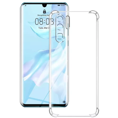 Techsuit - Shockproof Átlátszó Ütésálló Szilikon tok - Huawei P30 Pro / P30 Pro New Edition - Átlátszó