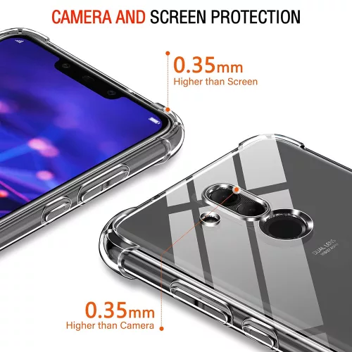Techsuit - Shockproof Átlátszó Ütésálló Szilikon tok - Huawei Mate 20 Lite - Átlátszó