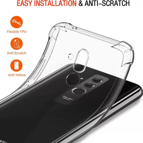Techsuit - Shockproof Átlátszó Ütésálló Szilikon tok - Huawei Mate 20 Lite - Átlátszó