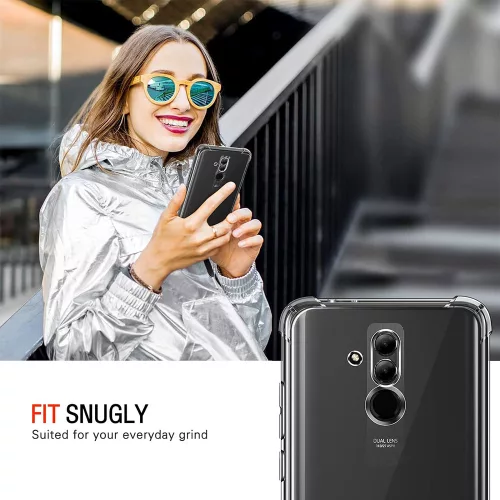 Techsuit - Shockproof Átlátszó Ütésálló Szilikon tok - Huawei Mate 20 Lite - Átlátszó