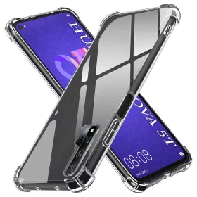   Techsuit - Shockproof Átlátszó Ütésálló Szilikon tok - Huawei Nova 5T / Honor 20 - Átlátszó