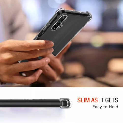Techsuit - Shockproof Átlátszó Ütésálló Szilikon tok - Huawei Nova 5T / Honor 20 - Átlátszó