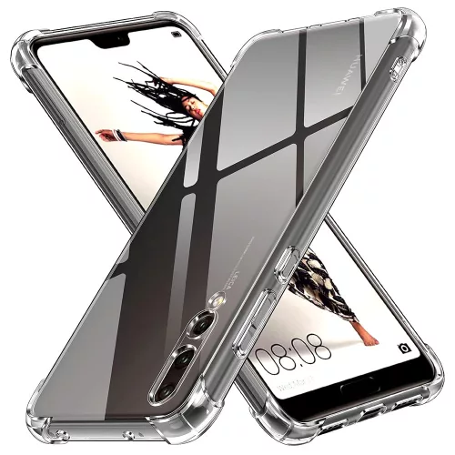 Techsuit - Shockproof Átlátszó Ütésálló Szilikon tok - Huawei P20 Pro - Átlátszó