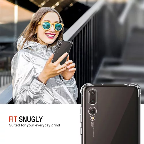 Techsuit - Shockproof Átlátszó Ütésálló Szilikon tok - Huawei P20 Pro - Átlátszó