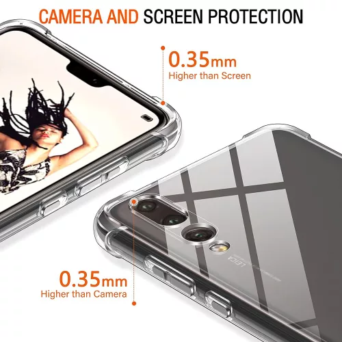 Techsuit - Shockproof Átlátszó Ütésálló Szilikon tok - Huawei P20 Pro - Átlátszó