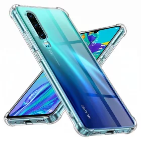   Techsuit - Shockproof Átlátszó Ütésálló Szilikon tok - Huawei P30 - Átlátszó