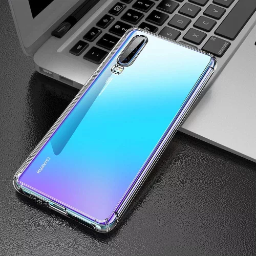 Techsuit - Shockproof Átlátszó Ütésálló Szilikon tok - Huawei P30 - Átlátszó