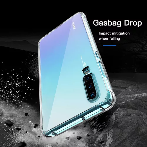 Techsuit - Shockproof Átlátszó Ütésálló Szilikon tok - Huawei P30 - Átlátszó