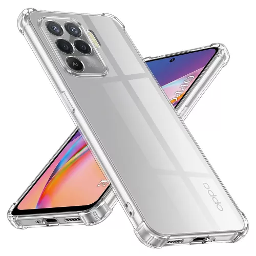 Techsuit - Shockproof Átlátszó Ütésálló Szilikon tok - Oppo Reno5 Lite / Oppo A94 4G - Átlátszó
