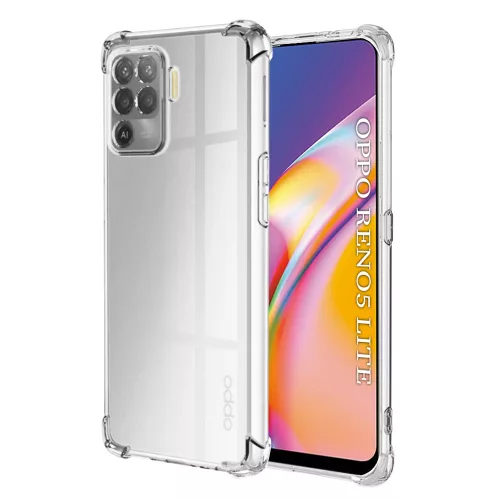 Techsuit - Shockproof Átlátszó Ütésálló Szilikon tok - Oppo Reno5 Lite / Oppo A94 4G - Átlátszó