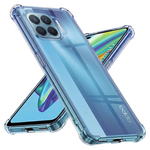 Techsuit - Shockproof Átlátszó Ütésálló Szilikon tok - Oppo Reno4 Lite - Átlátszó