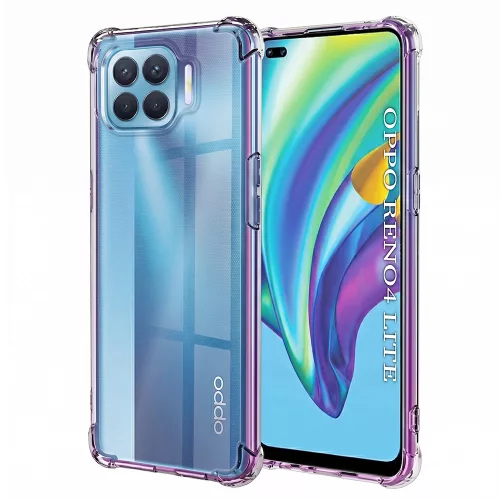Techsuit - Shockproof Átlátszó Ütésálló Szilikon tok - Oppo Reno4 Lite - Átlátszó