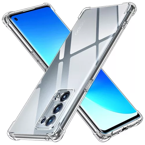 Techsuit - Shockproof Átlátszó Ütésálló Szilikon tok - Oppo Reno6 Pro 5G (Snapdragon) - Átlátszó