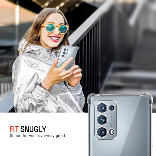 Techsuit - Shockproof Átlátszó Ütésálló Szilikon tok - Oppo Reno6 Pro 5G (Snapdragon) - Átlátszó