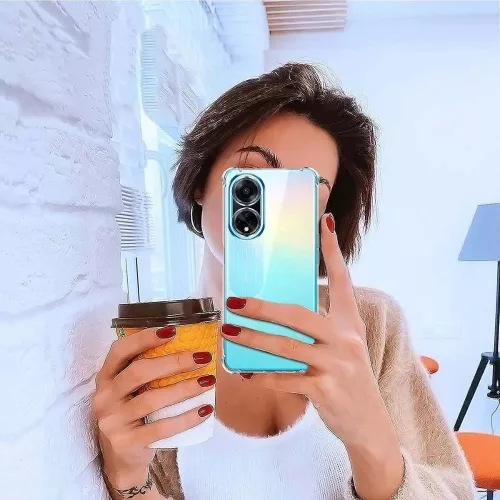 Techsuit - Shockproof Átlátszó Ütésálló Szilikon tok - Oppo A98 5G - Átlátszó