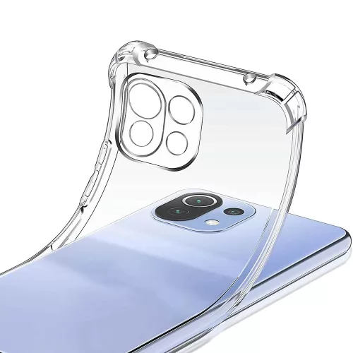 Techsuit - Shockproof Átlátszó Ütésálló Szilikon tok - Xiaomi Mi 11 Lite 4G / Mi 11 Lite 5G / 11 Lite 5G NE - Átlátszó