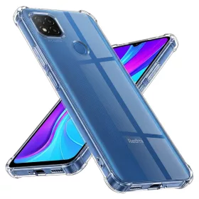   Techsuit - Shockproof Átlátszó Ütésálló Szilikon tok - Xiaomi Redmi 9C / Redmi 9C NFC - Átlátszó