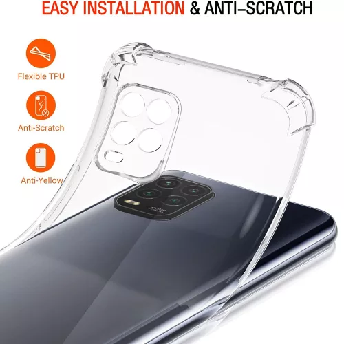 Techsuit - Shockproof Átlátszó Ütésálló Szilikon tok - Xiaomi Mi 10 Lite - Átlátszó