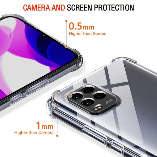 Techsuit - Shockproof Átlátszó Ütésálló Szilikon tok - Xiaomi Mi 10 Lite - Átlátszó