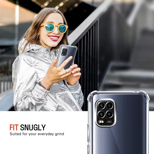 Techsuit - Shockproof Átlátszó Ütésálló Szilikon tok - Xiaomi Mi 10 Lite - Átlátszó