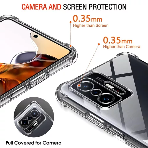 Techsuit - Shockproof Átlátszó Ütésálló Szilikon tok - Xiaomi 11T / 11T Pro - Átlátszó