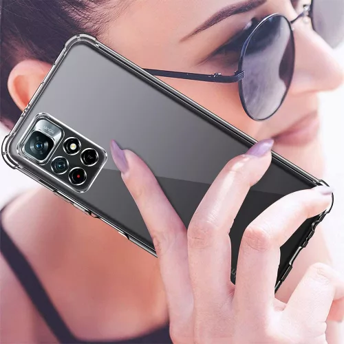 Techsuit - Shockproof Átlátszó Ütésálló Szilikon tok - Xiaomi Redmi Note 11 / Note 11S - Átlátszó