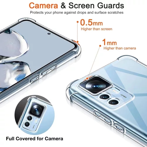 Techsuit - Shockproof Átlátszó Ütésálló Szilikon tok - Xiaomi 12T / 12T Pro - Átlátszó
